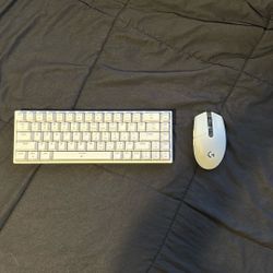 White Gaming Keyboard and Mouse set