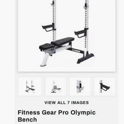 New Olympic bench with rack