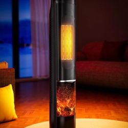 Uthfy 32IN Space Heater for Large Room,1500W Portable Electric Tower Heaters for Indoor Use,120° Oscillating PTC Ceramic Heater with 24H Timer,Thermos