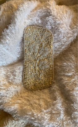 Vintage Handmade Sequin Beaded Eyeglass Case