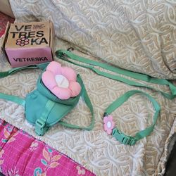 3 Piece Set Dog Harness With Removable backpack, Leash, Collar, Large