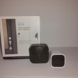 Blink video doorbell w/ Sync Module 2  PLUS outdoor cam  2 and  mini Cam 2