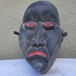 Fine Old AFRICAN IGBO MASQUERADE MASK  from Nigeria Articulated Jaw!