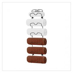 Auledio Towel Organizer,Bathroom Towel Racks in Home-(Black/white)