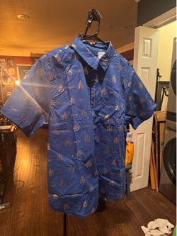 Disney 70th Blue & Gold Collar Shirt Large / Medium