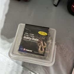 New Inbox 12 Foot Of Quarter Inch Chain With Hooks