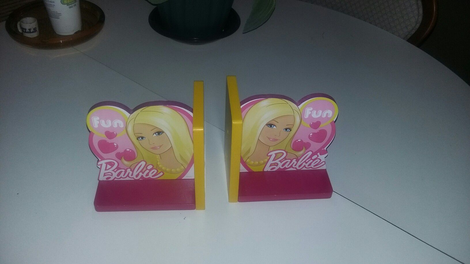 Wooden Barbie bookends