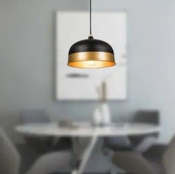Modern 1-light Pendant In Matte Black Finish