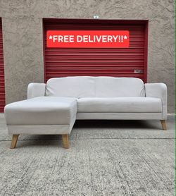 White Sofa with Chaise