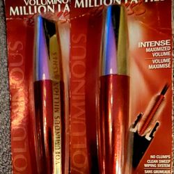 L'Oreal Voluminous Million Lash Excess Mascara-TWO( 2) Blackest Black FREE SHIP