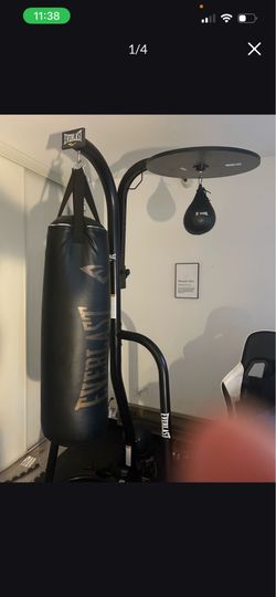 Boxing Everlast Heavy Bag, Stand & New Speed Bag
