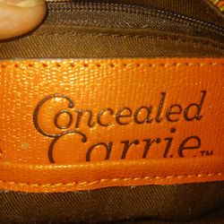 Concealed Carrie Orange Purse Left Or Right-handed