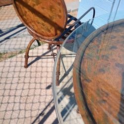 Glass Top Table Set With 4 Chairs 