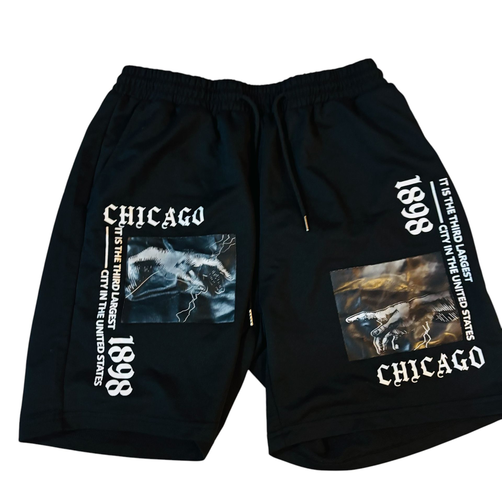 SHEIN Size L Men Graphic Shorts Black