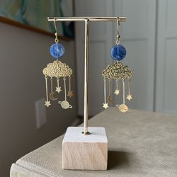 Celestial Cloud Dangle Earrings ( firm on price )