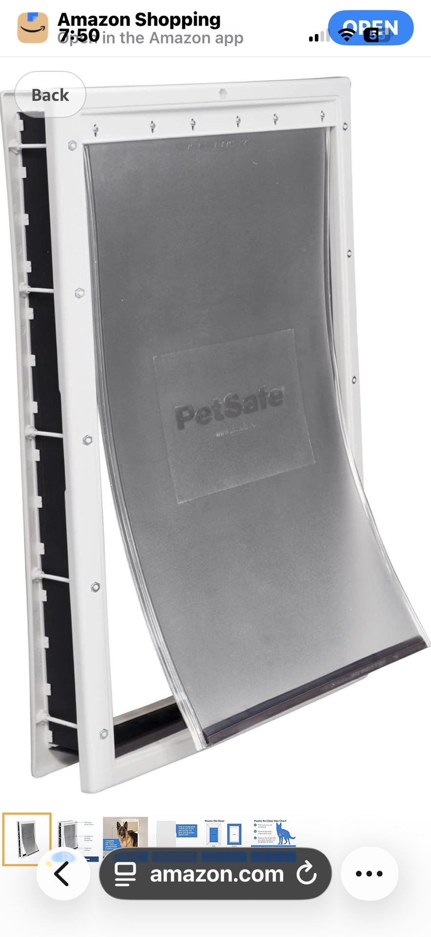 Pet Safe Sliding Glass Door Doggie Door XL