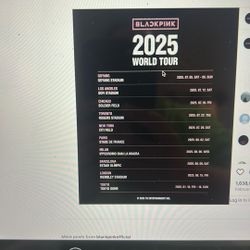 BLACKPINK Tickets At CItifield In NY July 26 ,2025