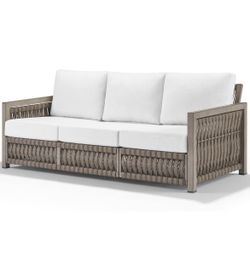 Newly assembled 3 Seats Outdoor Sofa, Aluminum Patio Sofas Couch with Thick Cushions, Never-Rust 3-S