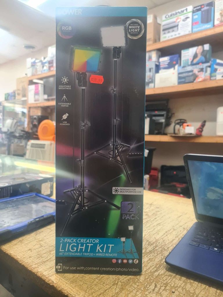 Bower 2-Pack LED Kit: RGB, White & Special Effects for Brilliant Content Creation