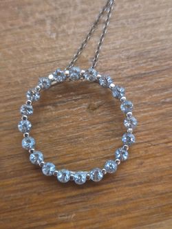 Circle of Life Aquamarine Pendant Necklace