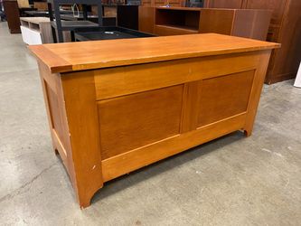 Natural Finish Large Wooden Storage Chest