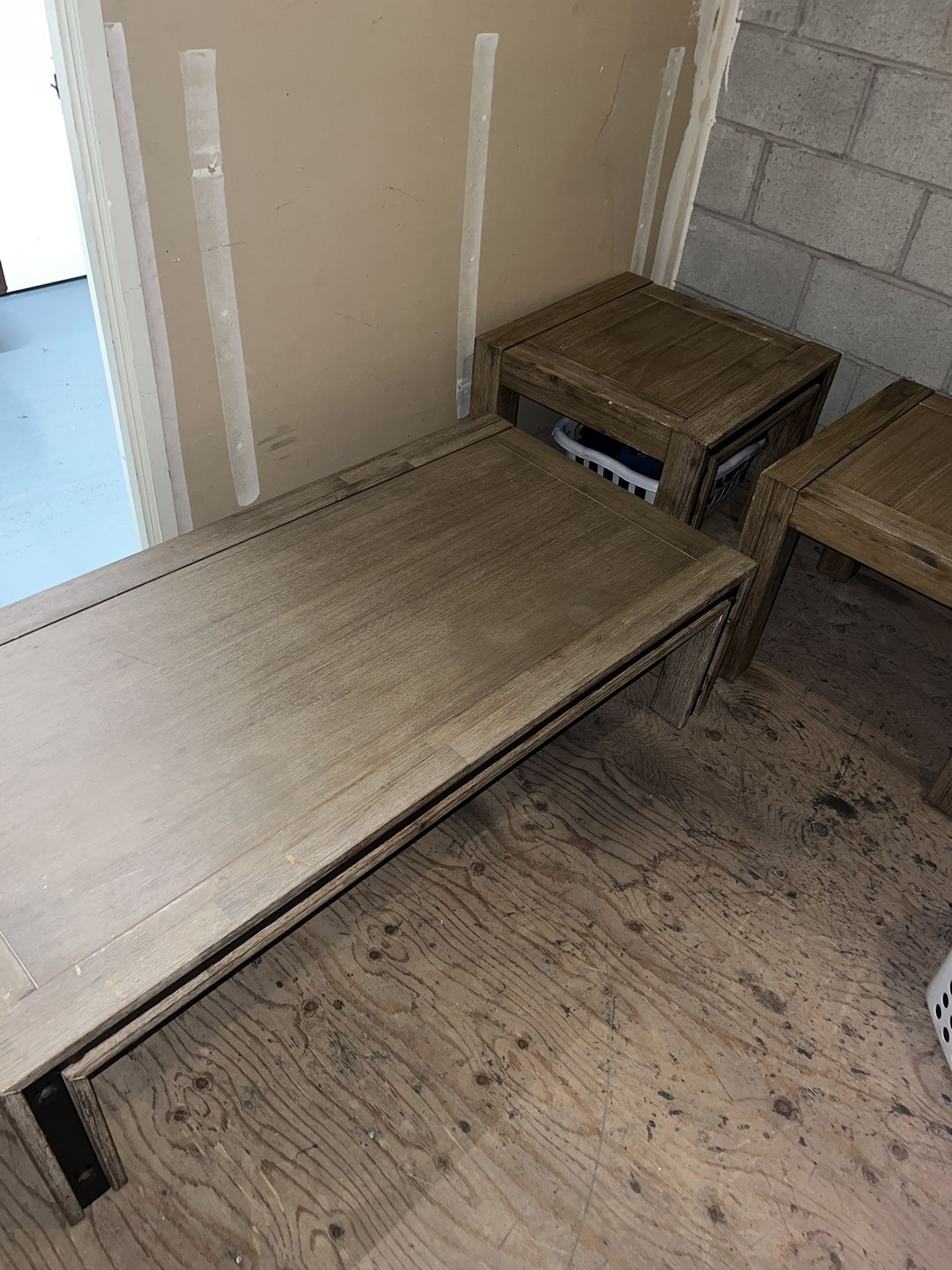 Modern Rustic Heavy Quality Coffee Table And 2 Side Tables