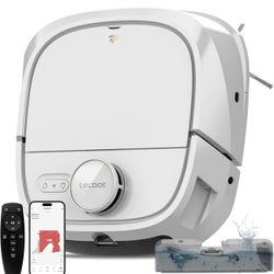 TECBOT M1 Pro Robot Vacuum and Mop - LiDAR Robotic Vacuums Cleaner for Home with Pet Hair, Carpet, Hardwood Floors, Auto Smart Mopping, Self Cleaning,
