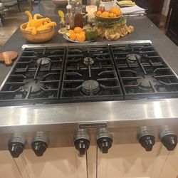 36” Kitchen Aid 6  Burner cooktop