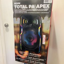 ION (Total PA Apex) 500 Watt Bluetooth Speaker System – High Quality Sound w/ Mic & LED Lighting Effects