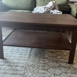 Wood coffee table