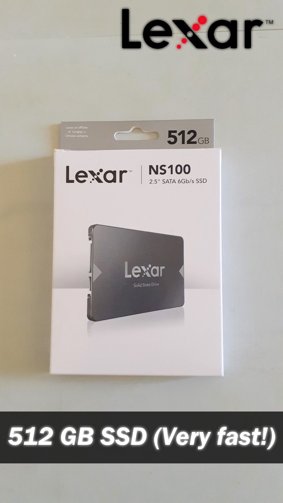 Lexar SSD | 512GB | Laptop & Desktop Computer PC