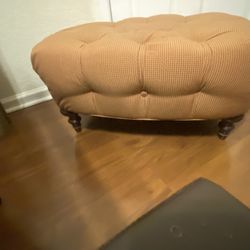 Medium Orange Ottoman 