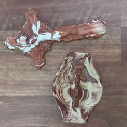 Vintage Splatter, Paint, Cross, And Ashtray