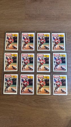 Lot of 12 Jerry Rice 1987 Topps #115 2nd Year Cards - 49ers HOF Vintage