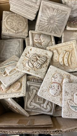4”x4” Resin Travertine Look Deco