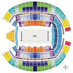 Denver Broncos at Seattle Seahawks - Section 311, Row FF - 25 yard line, right on the aisle!