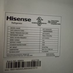 Hisense Refrigerator 