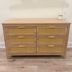 Rattan 6 Drawer Dresser