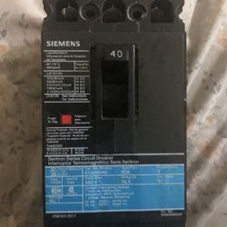 Siemens Ed43B040 40amp 480 Volt 3 Pole