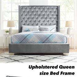Upholstered Queen Size Bed Frame. $53 Down Payment