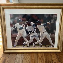 Autograph Action Picture Sammy Sosa Home Run