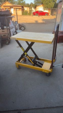 500 pound hydraulic lift table. It’s a general 170.00