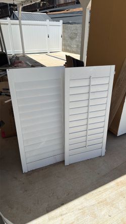 Window shutters.