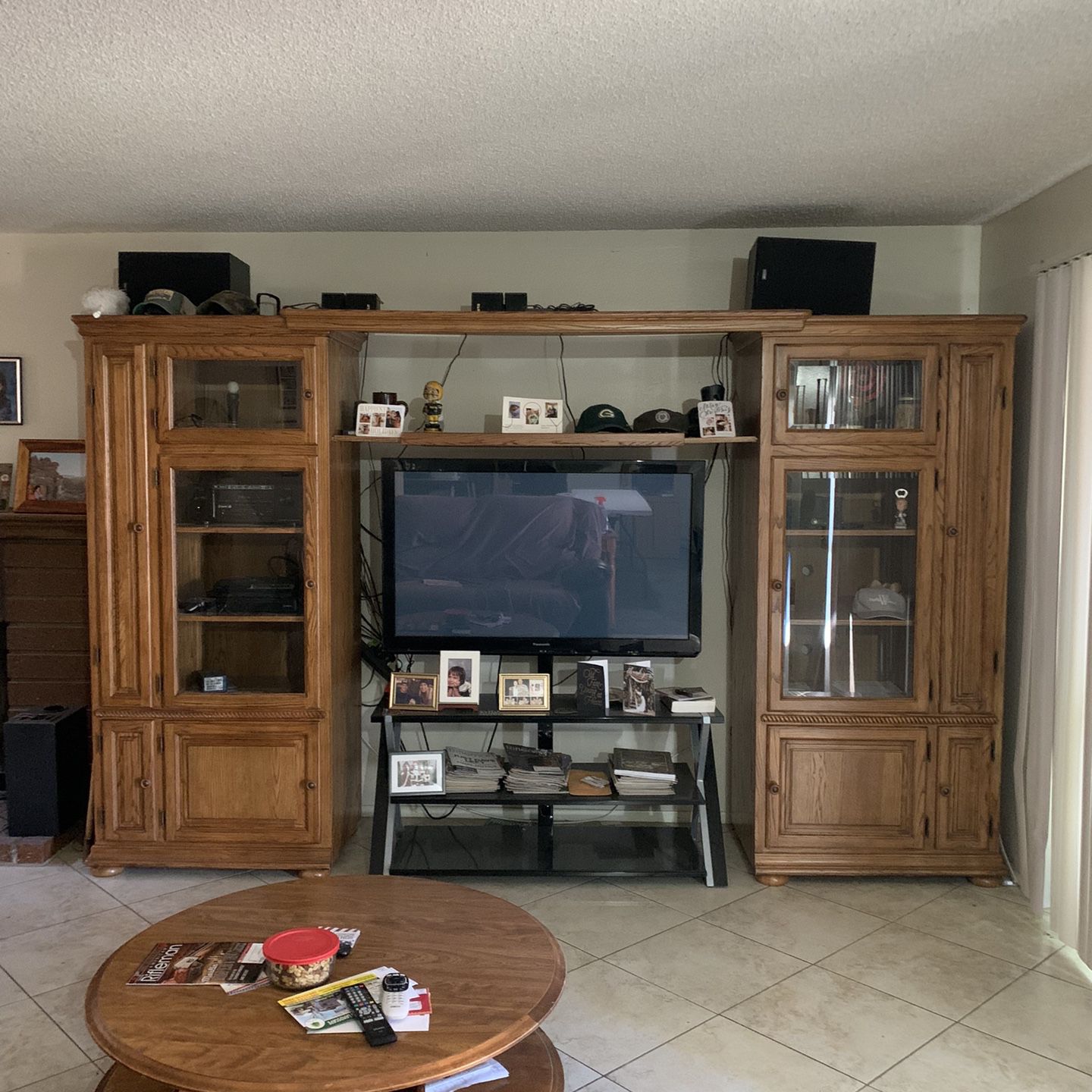 Entertainment Center And TV With Stand