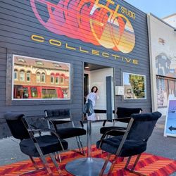 Vintage Milo Baughman Chrome & Black Velvet MCM Dining Table Set