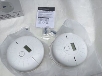 Photoelectric Smoke & Carbon Monoxide Detector 2 Pack 10 Yr Battery Life
