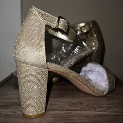 Gold Strap Heels