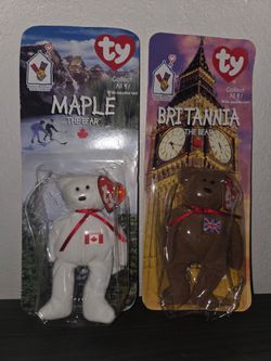 Ty Beanie Baby Maple and Britannia Bears price for the set