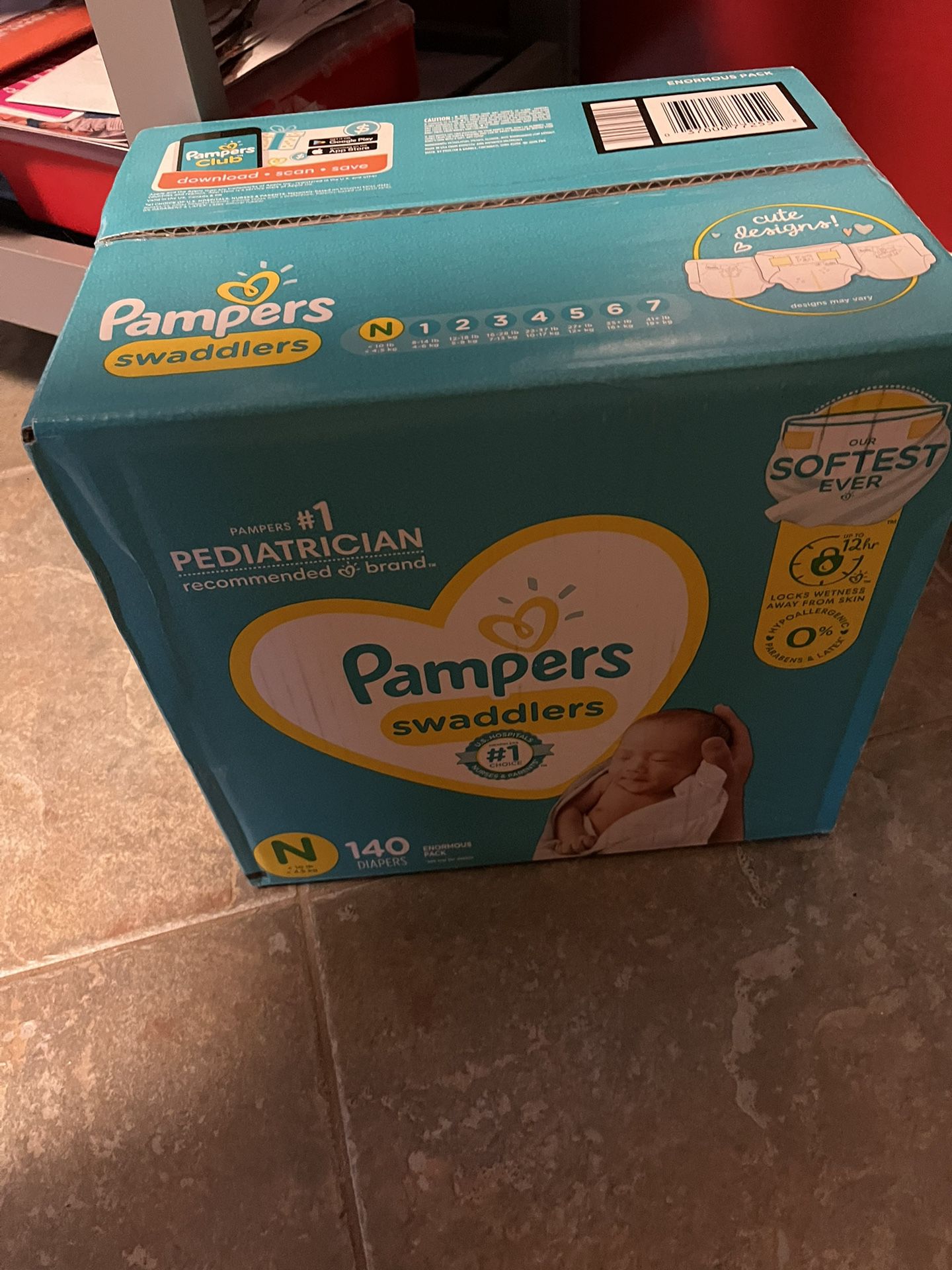 Pampers Swaddlers Newborn 140 Count