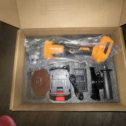 Brushless lithium, battery angle grinder 